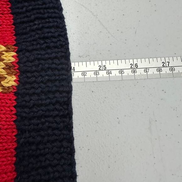 Vintage Eagles Eye Womens Cardigan Sweater Size S Americana Flag Patriotic Quilt - Picture 7 of 8